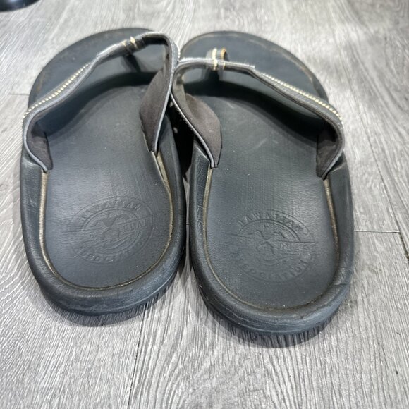 Olukai KIA\'I II HLA Flip Flops Sandals Slides Gray/Black Men\'s 12 main image 5